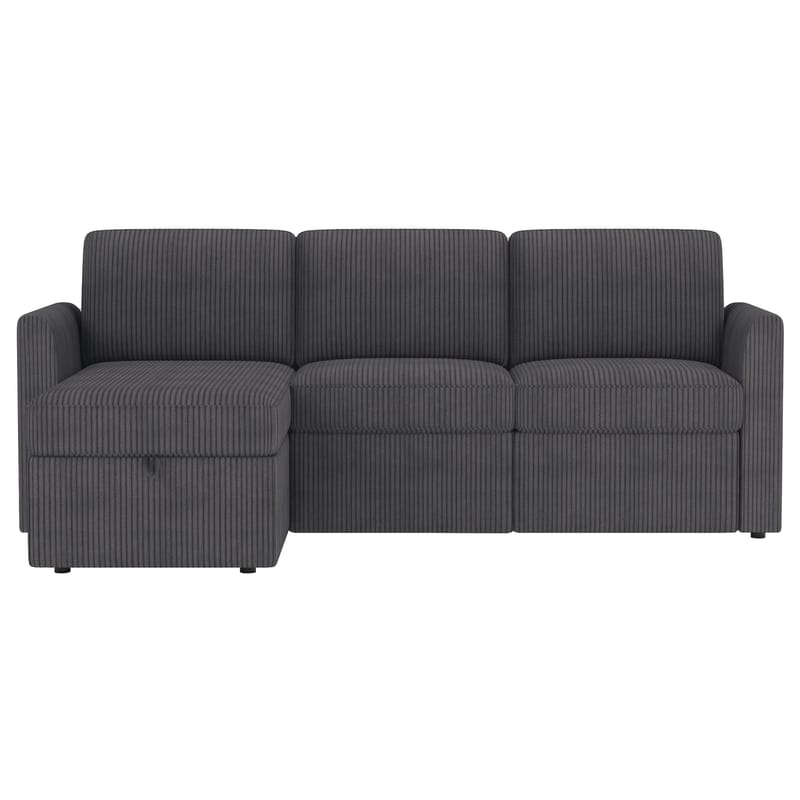Hjørnesofa Loft24 Nordhus Antracitgrå Fløjl - Antracit - Møbler - Sofaer - Hjørnesofa - Hjørnesofa med chaiselong