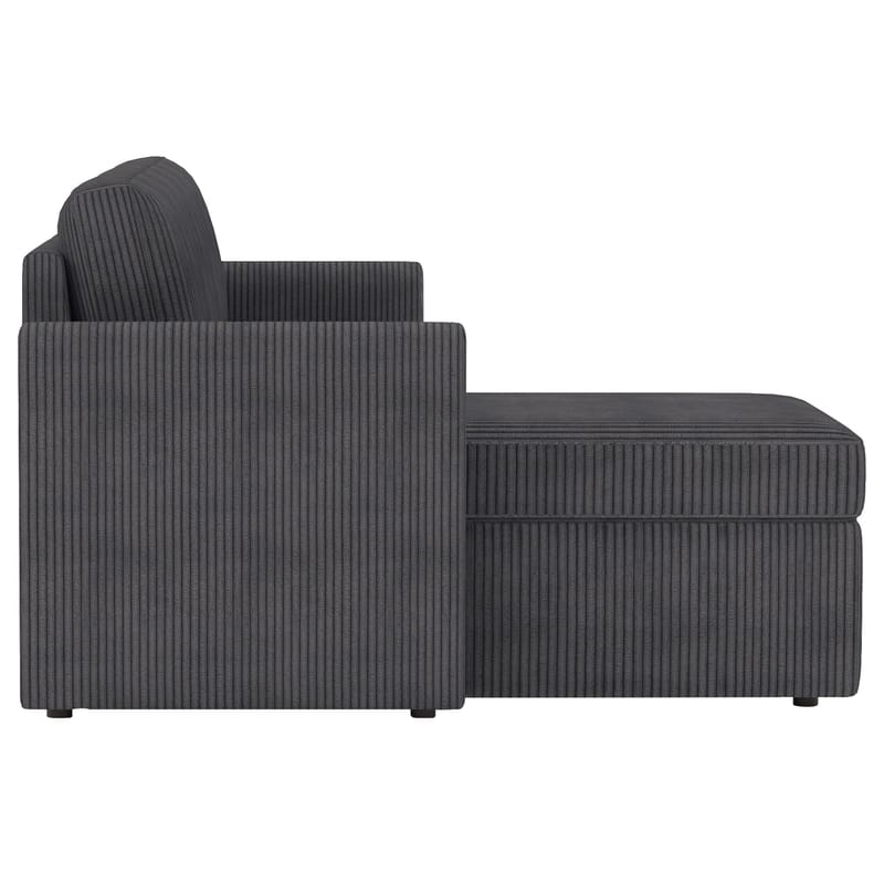 Hjørnesofa Loft24 Nordhus Antracitgrå Fløjl - Antracit - Møbler - Sofaer - Hjørnesofa - Hjørnesofa med chaiselong