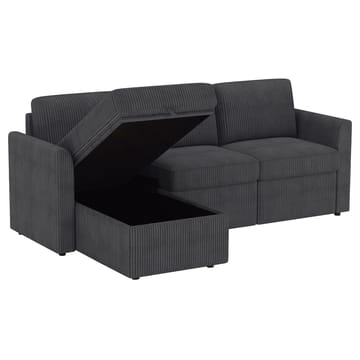Hjørnesofa Loft24 Nordhus Antracitgrå Fløjl - Antracit - Møbler - Sofaer - Hjørnesofa - Hjørnesofa med chaiselong