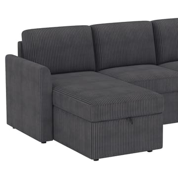 Hjørnesofa Loft24 Nordhus Antracitgrå Fløjl - Antracit - Møbler - Sofaer - Hjørnesofa - Hjørnesofa med chaiselong