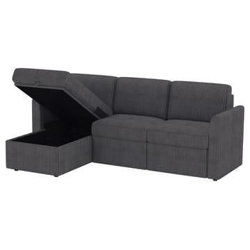 Hjørnesofa Loft24 Nordhus Antracitgrå Fløjl - Antracit - Møbler - Sofaer - Hjørnesofa - Hjørnesofa med chaiselong