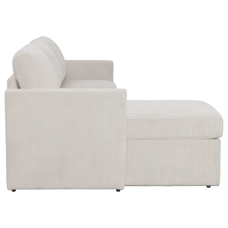 Hjørnesofa Loft24 Nordhus Creme Fløjl - Creme - Møbler - Sofaer - Hjørnesofa - Hjørnesofa med chaiselong