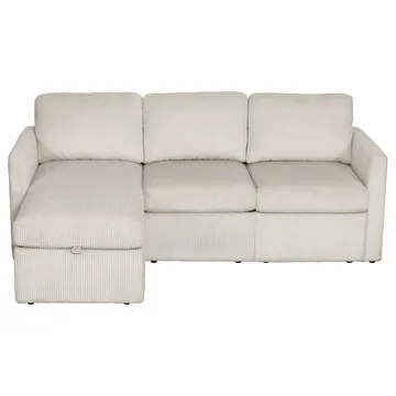 Hjørnesofa Loft24 Nordhus Creme Fløjl - Creme - Møbler - Sofaer - Hjørnesofa - Hjørnesofa med chaiselong
