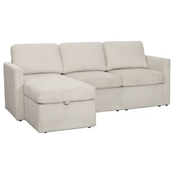 Hjørnesofa Loft24 Nordhus Creme Fløjl - Creme - Møbler - Sofaer - Hjørnesofa - Hjørnesofa med chaiselong