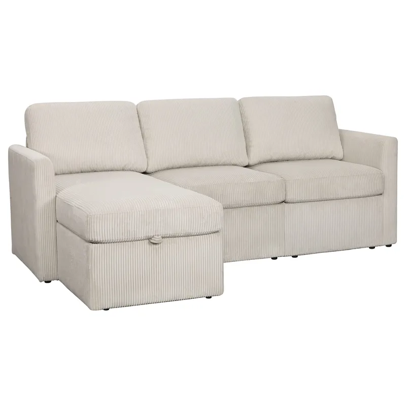 Hjørnesofa Loft24 Nordhus Creme Fløjl - Creme - Møbler - Sofaer - Hjørnesofa - Hjørnesofa med chaiselong