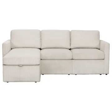 Hjørnesofa Loft24 Nordhus Creme Fløjl - Creme - Møbler - Sofaer - Hjørnesofa - Hjørnesofa med chaiselong