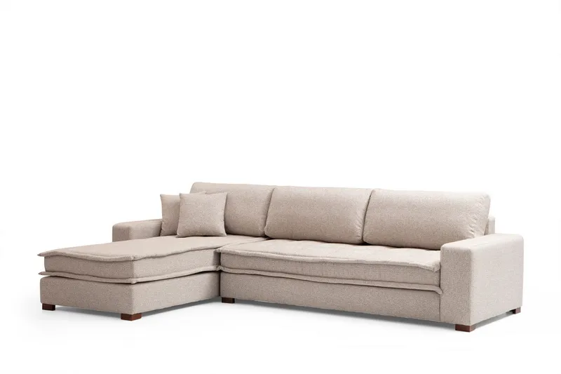 Gladfield Chaiselongsofa 3-personers - Beige - Møbler - Sofaer - Hjørnesofa - Hjørnesofa med chaiselong