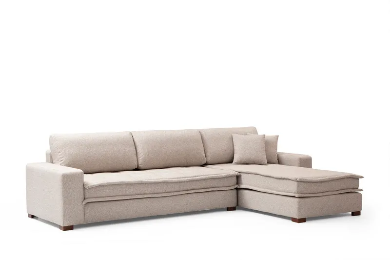 Gladfield Chaiselongsofa 3-personers - Beige - Møbler - Sofaer - Hjørnesofa - Hjørnesofa med chaiselong