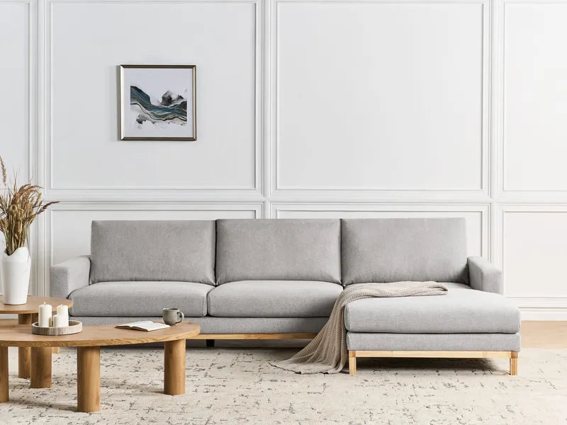 Hjørnesofa Siggard - Grå - Møbler - Sofaer - Sofa med chaiselong - 4 personers sofa med chaiselong