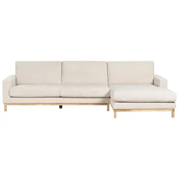 Hjørnesofa Siggard - Lys beige - Møbler - Sofaer - Sofa med chaiselong - 4 personers sofa med chaiselong