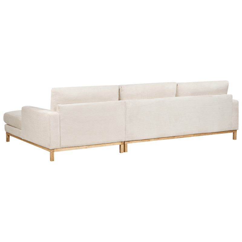 Hjørnesofa Siggard - Lys beige - Møbler - Sofaer - Sofa med chaiselong - 4 personers sofa med chaiselong