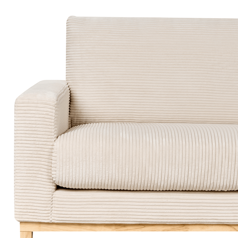 Hjørnesofa Siggard - Lys beige - Møbler - Sofaer - Sofa med chaiselong - 4 personers sofa med chaiselong