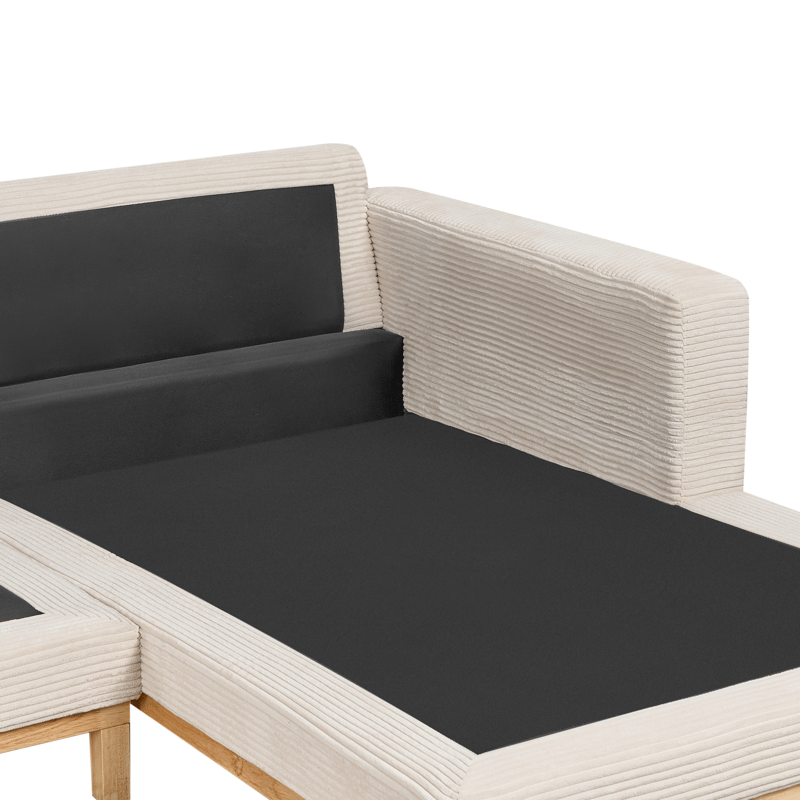 Hjørnesofa Siggard - Lys beige - Møbler - Sofaer - Sofa med chaiselong - 4 personers sofa med chaiselong