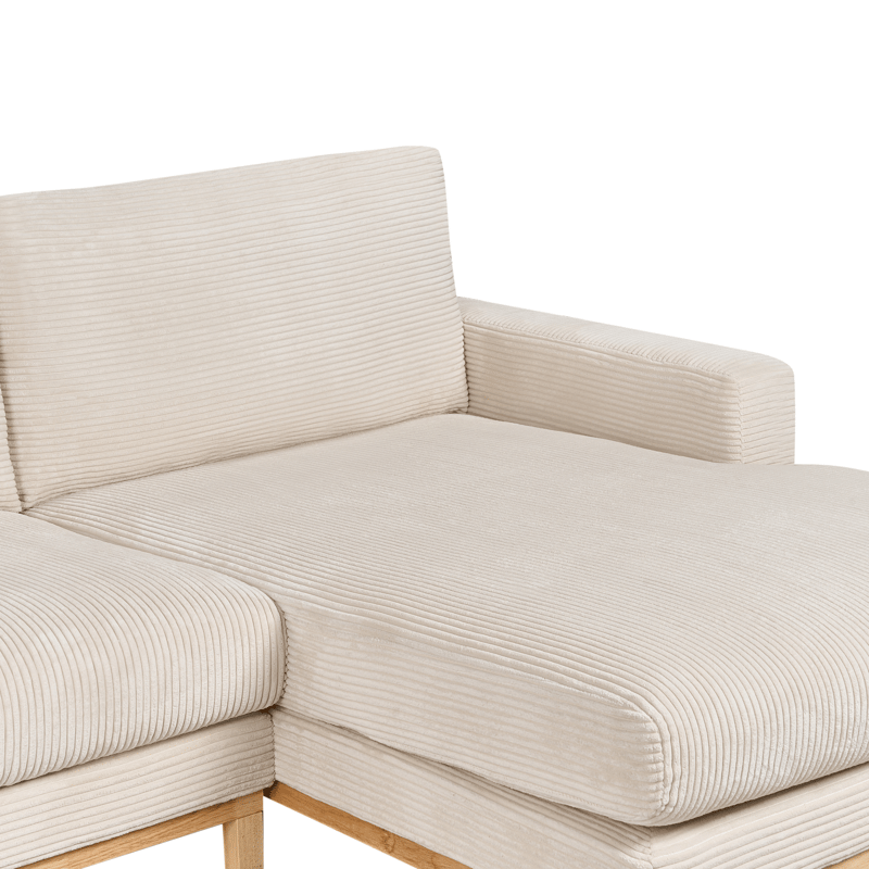 Hjørnesofa Siggard - Lys beige - Møbler - Sofaer - Sofa med chaiselong - 4 personers sofa med chaiselong
