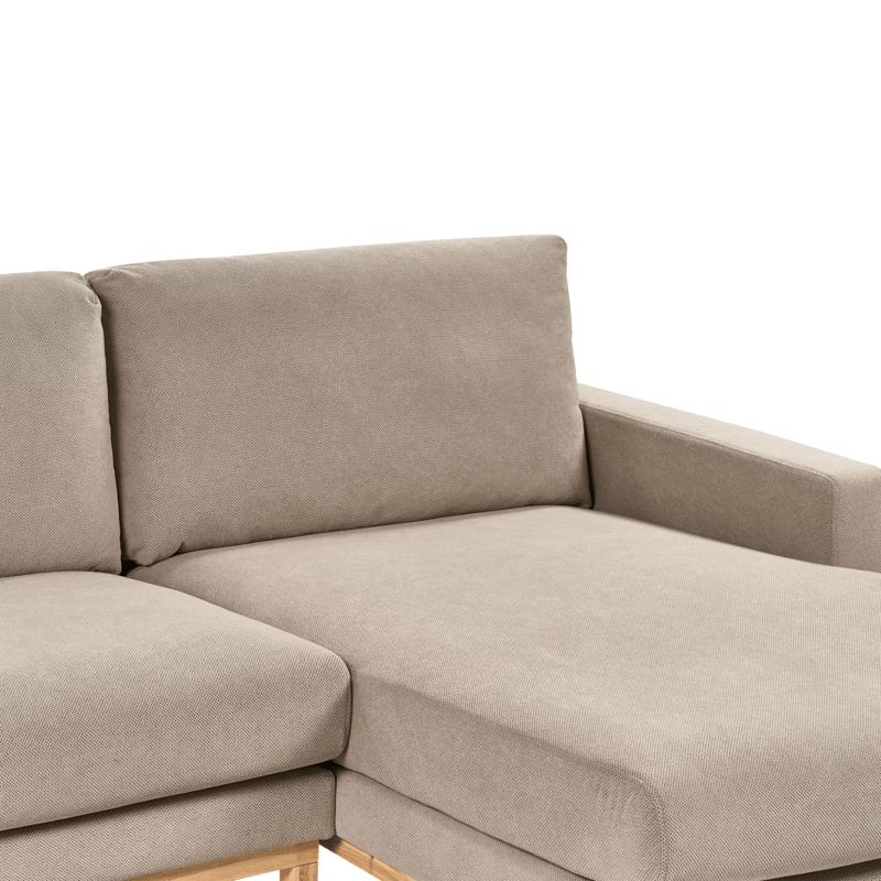 Hjørnesofa Siggard - Taupe - Møbler - Sofaer - Sofa med chaiselong - 4 personers sofa med chaiselong