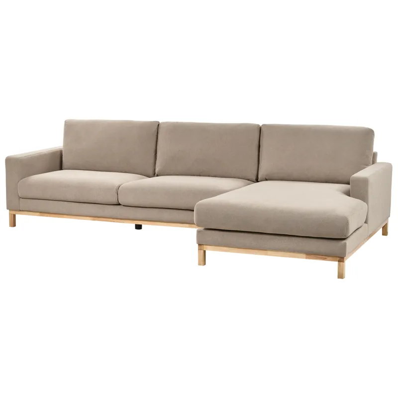 Hjørnesofa Siggard - Taupe - Møbler - Sofaer - Sofa med chaiselong - 4 personers sofa med chaiselong
