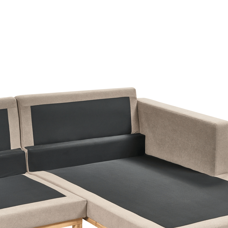 Hjørnesofa Siggard - Taupe - Møbler - Sofaer - Sofa med chaiselong - 4 personers sofa med chaiselong