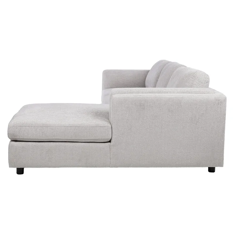 Hjørnesofa Ulnora Højre - Grå - Møbler - Sofaer - Hjørnesofa - Hjørnesofa med chaiselong