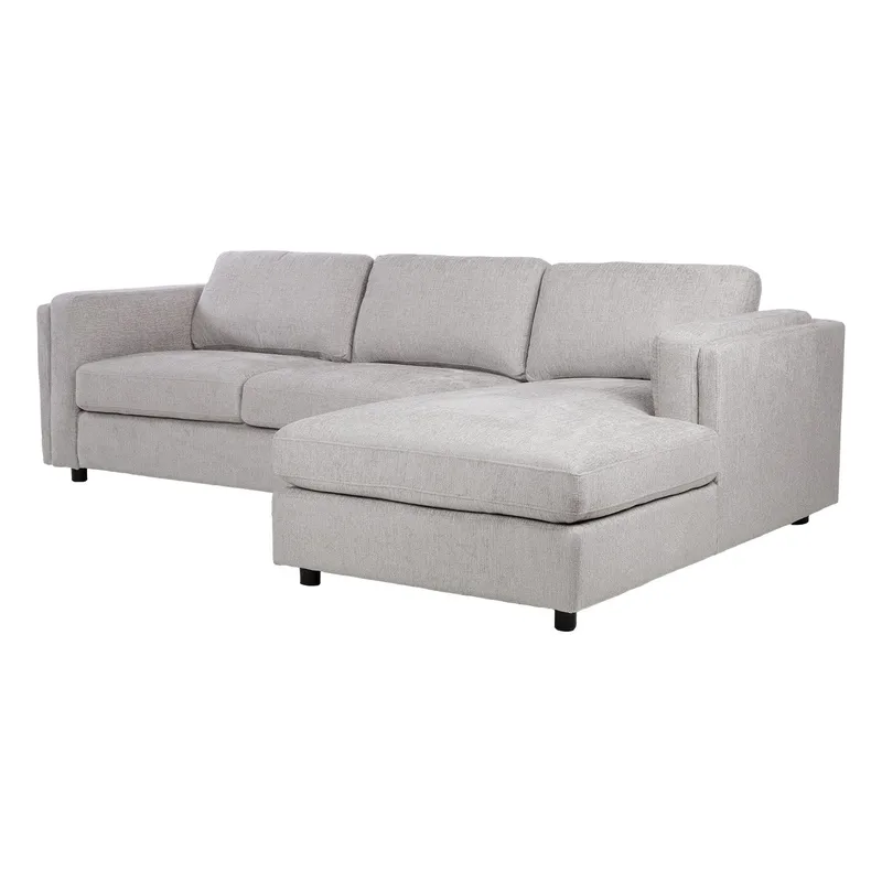 Hjørnesofa Ulnora Højre - Grå - Møbler - Sofaer - Hjørnesofa - Hjørnesofa med chaiselong