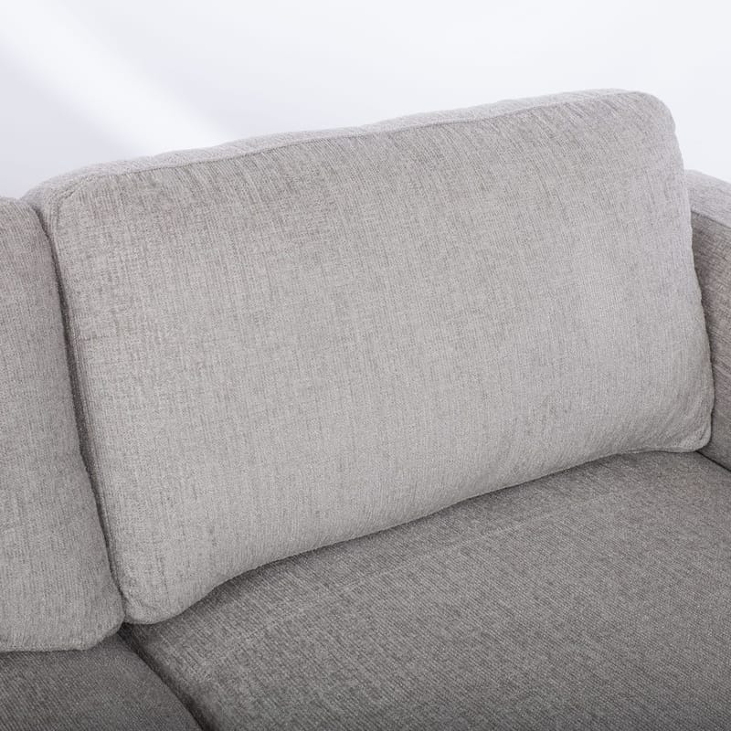 Hjørnesofa Ulnora Højre - Grå - Møbler - Sofaer - Hjørnesofa - Hjørnesofa med chaiselong