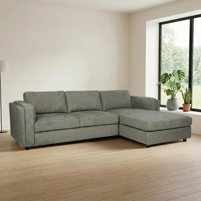Hjørnesofa Ulnora Højre - Grøn - Møbler - Sofaer - Hjørnesofa - Hjørnesofa med chaiselong