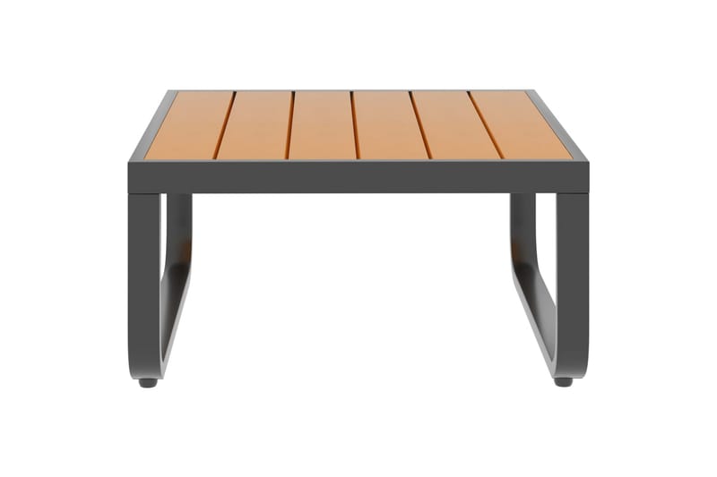 Hjørnesofasæt Til Haven 4 Dele med Hynder Aluminium Wpc - Grå - Havemøbler - Loungemøbler - Loungesofaer