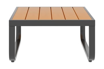 Hjørnesofasæt Til Haven 5 Dele med Hynder Aluminium Wpc - Grå - Havemøbler - Loungemøbler - Loungesofaer