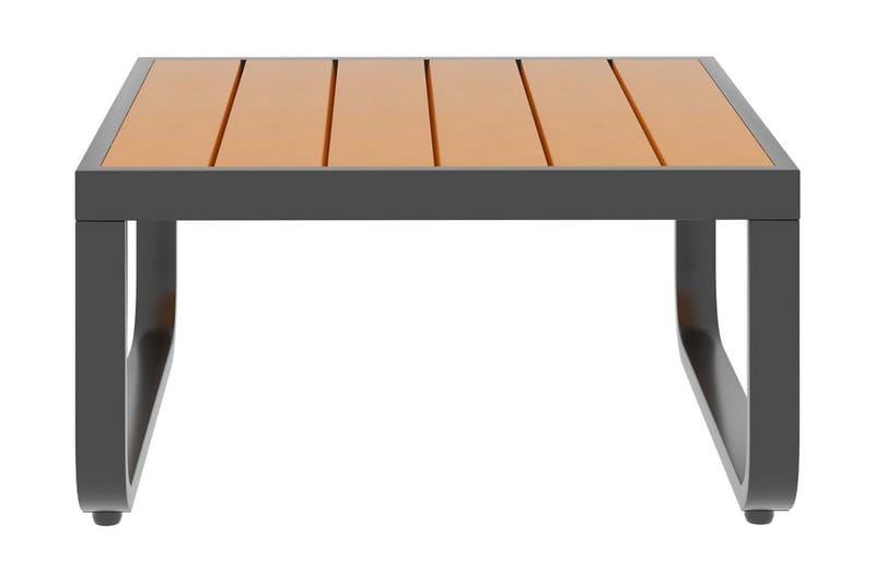 Hjørnesofasæt Til Haven 5 Dele med Hynder Aluminium Wpc - Grå - Havemøbler - Loungemøbler - Loungesofaer