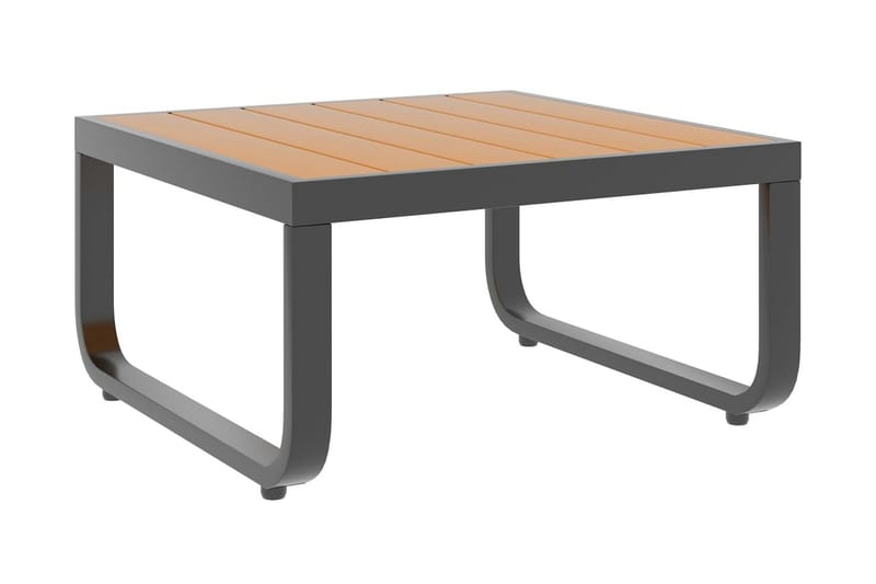 Hjørnesofasæt Til Haven 5 Dele med Hynder Aluminium Wpc - Grå - Havemøbler - Loungemøbler - Loungesofaer