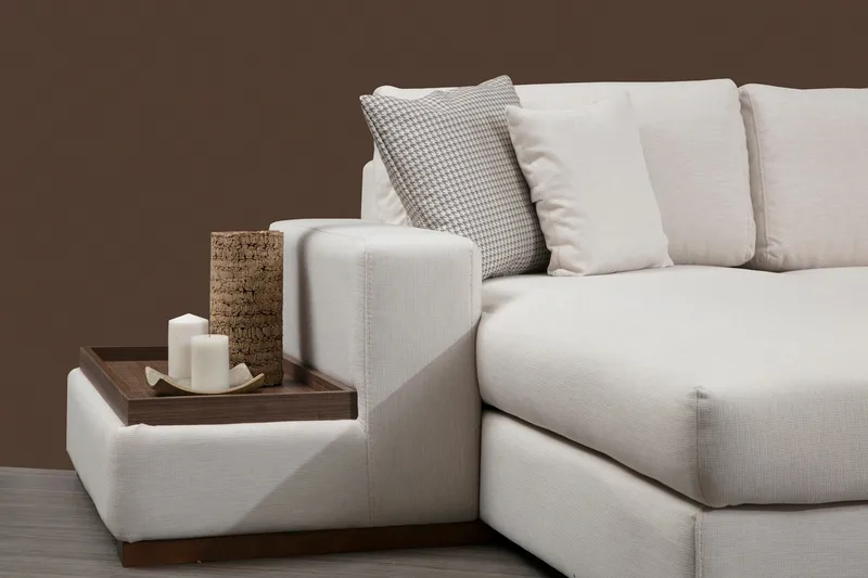 Huelva Chaiselongsofa - Beige - Møbler - Sofaer - Hjørnesofa - Hjørnesofa med chaiselong