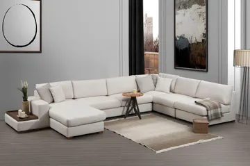 Huelva Chaiselongsofa - Beige - Møbler - Sofaer - Hjørnesofa - Hjørnesofa med chaiselong