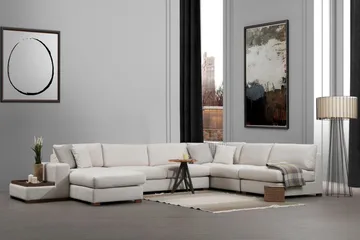 Huelva Chaiselongsofa - Beige - Møbler - Sofaer - Hjørnesofa - Hjørnesofa med chaiselong