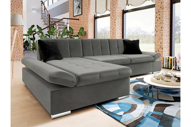 Kintore 3-sits Hörnsoffa Dark grey - Møbler - Sofaer - Hjørnesofa