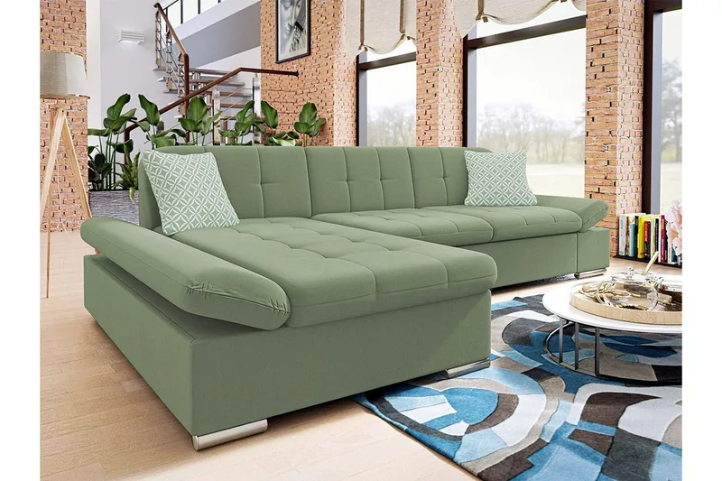 Kintore 3-sits Hörnsoffa Green - Møbler - Sofaer - Hjørnesofa