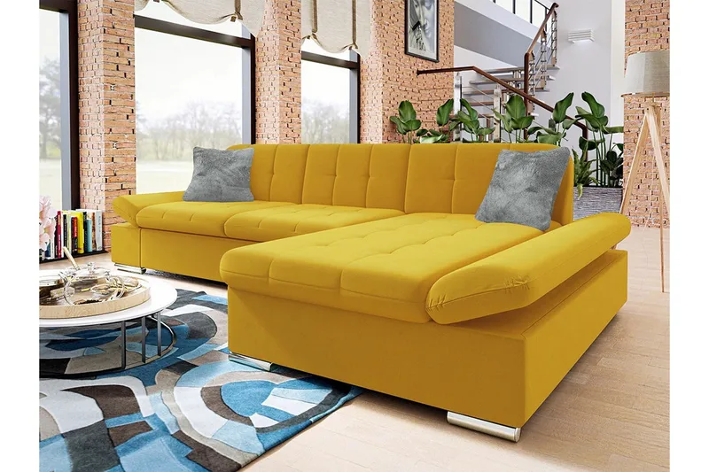 Kintore 3-sits Hörnsoffa Mustard yellow - Møbler - Sofaer - Hjørnesofa