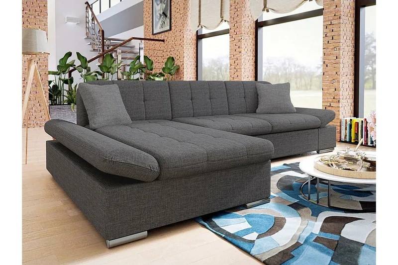 Kintore 3-sits Hörnsoffa NO_BRAND Dark grey - Møbler - Sofaer - Hjørnesofa