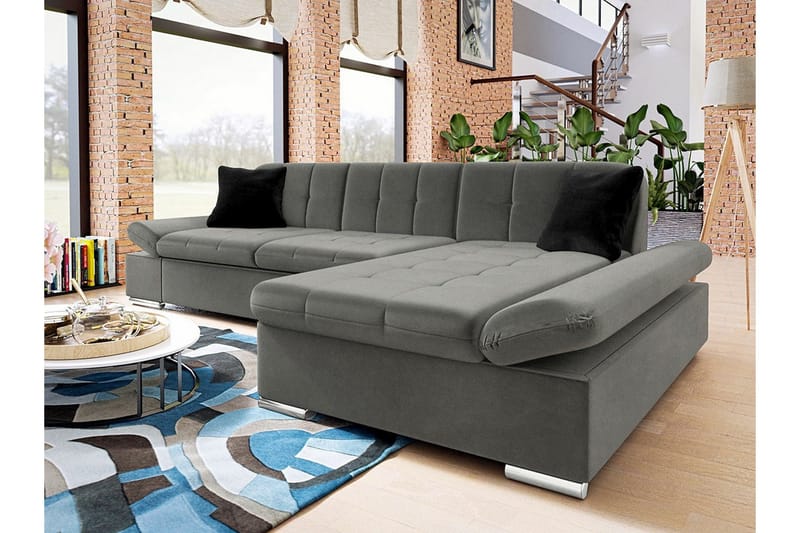 Kintore 3-sits Hörnsoffa NO_BRAND Grey-brown - Møbler - Sofaer - Hjørnesofa