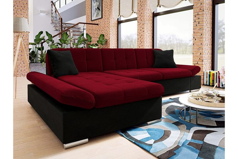 Kintore 3-sits Hörnsoffa NO_BRAND Red - Møbler - Sofaer - Hjørnesofa