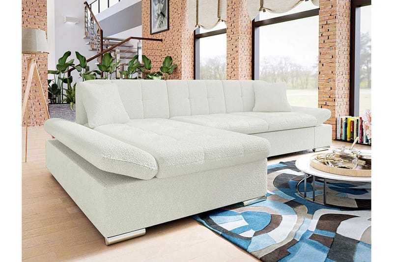 Kintore 3-sits Hörnsoffa NO_BRAND White - Møbler - Sofaer - Hjørnesofa