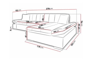 Kintore 3-pers. Hjørnesofa - Møbler - Sofaer - Hjørnesofa
