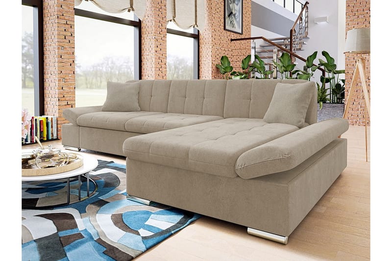 Kintore 3-pers. Hjørnesofa - Beige - Møbler - Sofaer - Hjørnesofa