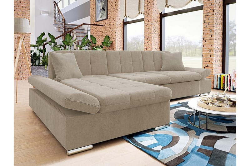 Kintore 3-pers. Hjørnesofa - Beige - Møbler - Sofaer - Hjørnesofa