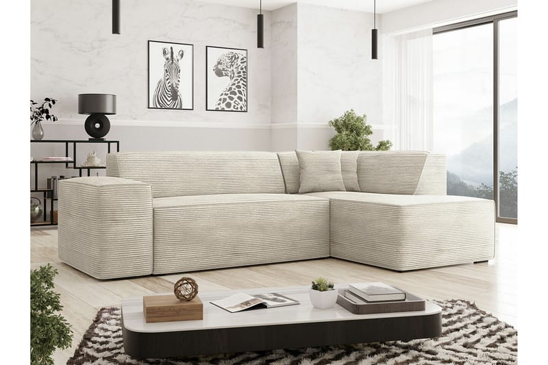 Kintore 3-pers. Hjørnesofa - Beige - Møbler - Sofaer - Hjørnesofa