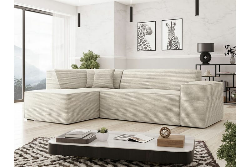 Kintore 3-pers. Hjørnesofa - Beige/Lys beige - Møbler - Sofaer - Hjørnesofa