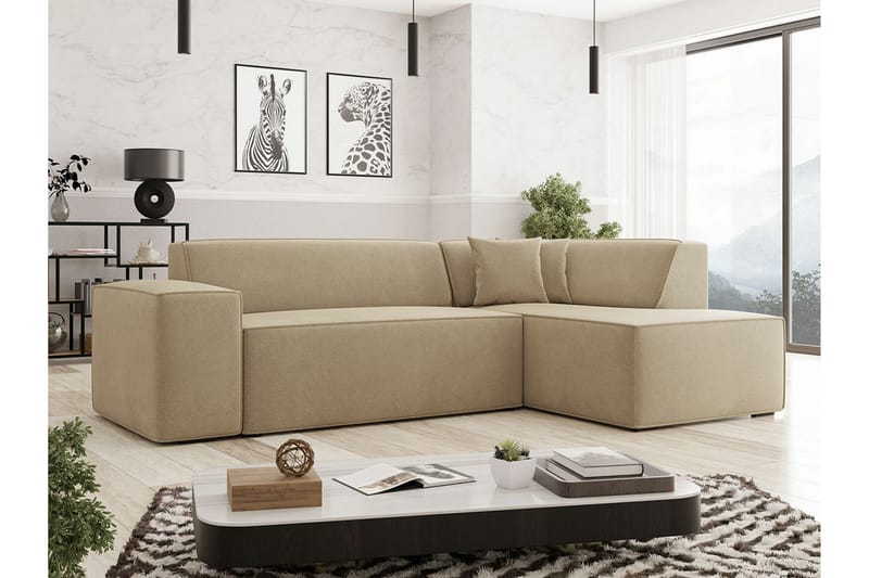 Kintore 3-pers. Hjørnesofa - Beige - Hjørnesofa