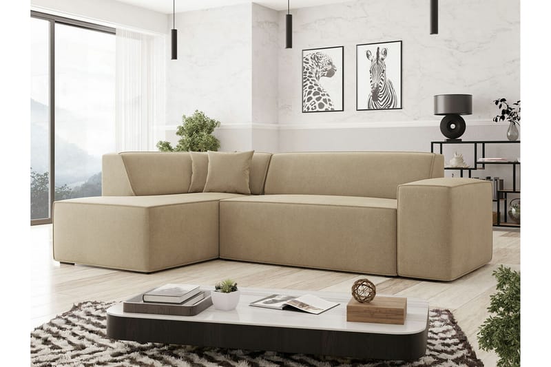 Kintore 3-pers. Hjørnesofa - Beige - Hjørnesofa