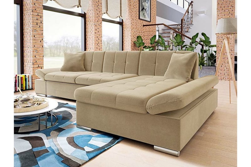 Kintore 3-pers. Hjørnesofa - Beige - Hjørnesofa