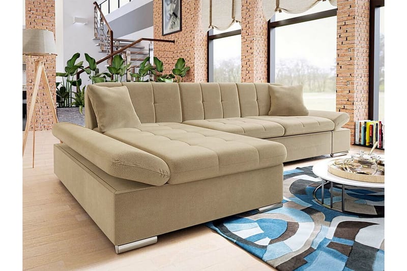 Kintore 3-pers. Hjørnesofa - Beige - Hjørnesofa