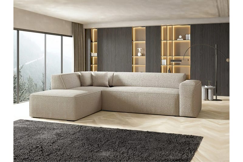 Kintore 4-pers. Hjørnesofa - Beige - Møbler - Sofaer - Sofa med chaiselong