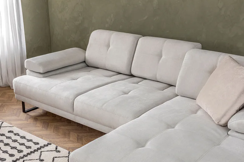 Kitimat Chaiselongsofa 3-personers - Beige - Møbler - Sofaer - Sofa med chaiselong - 3 personers sofa med chaiselong